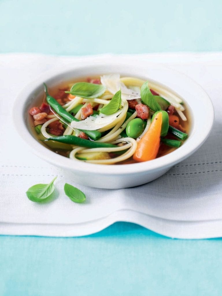 Simple summer minestrone soup