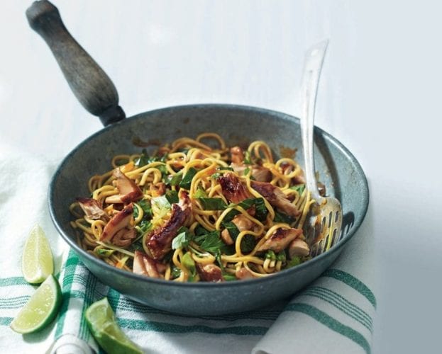 Teriyaki salmon noodles