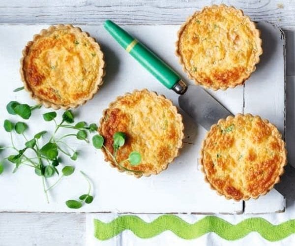 crab and watercress soufflé tart