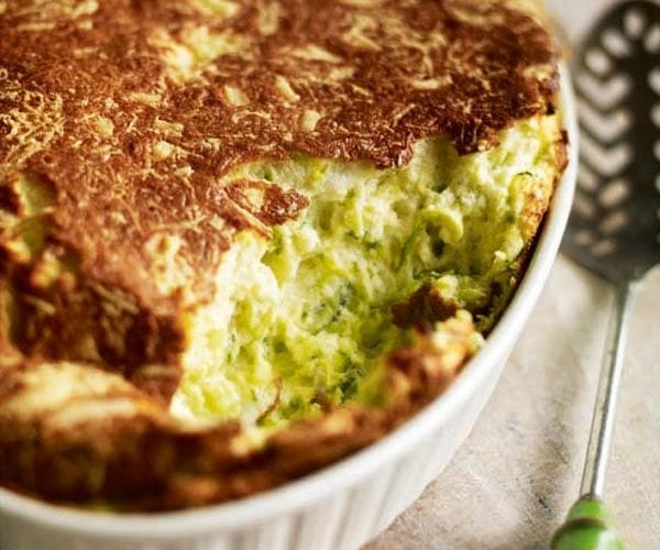 Courgette and berkswell cheese soufflé