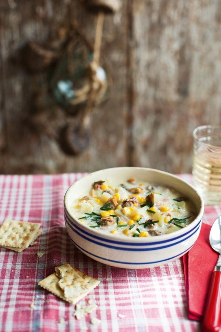 New England clam chowder