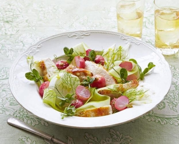 Honey-roast radishes with whipped butter beans and dukkah