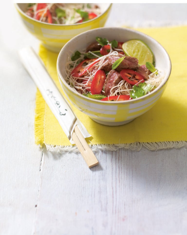 Thai beef noodle salad