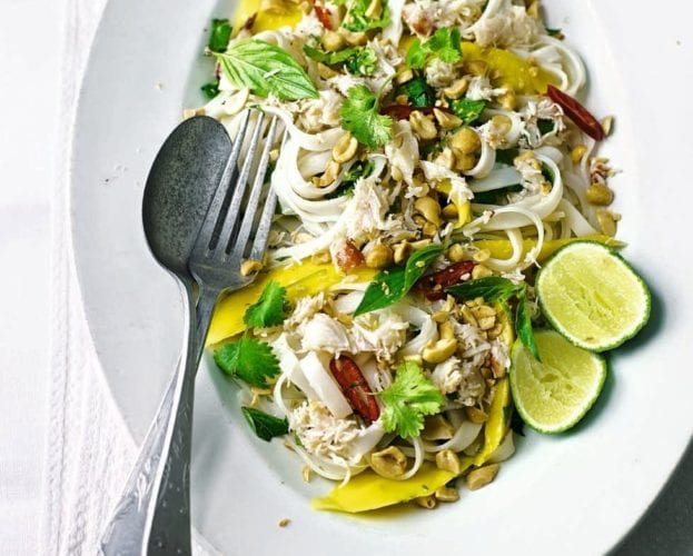 Thai-style crab rice noodles