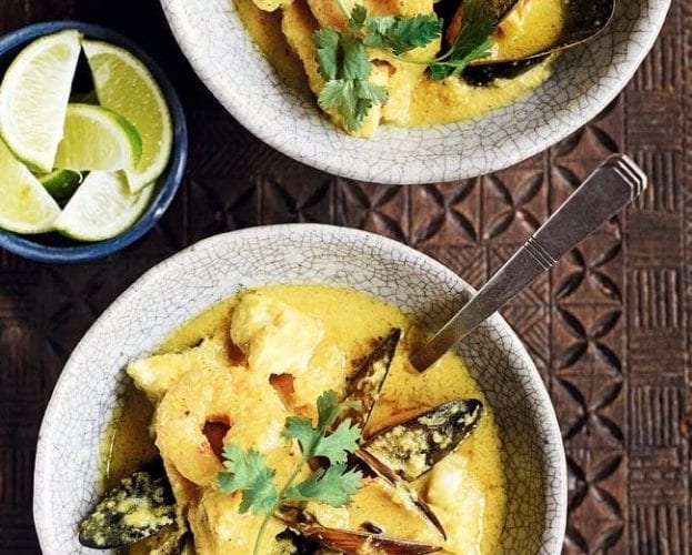 Quick Thai yellow fish curry