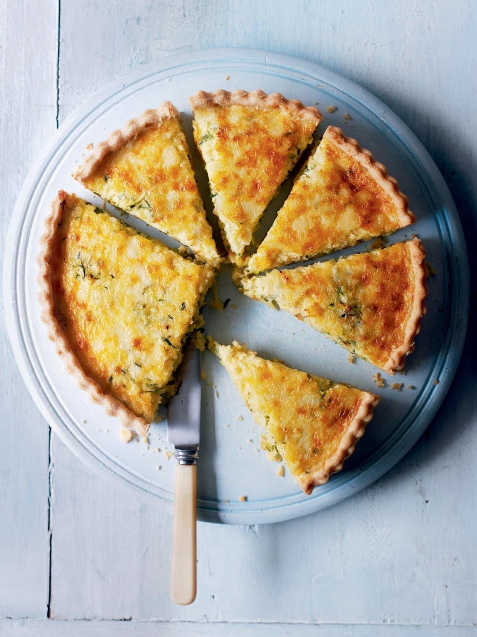 Vegetarian cheese and onion quiche recipe | delicious. magazine