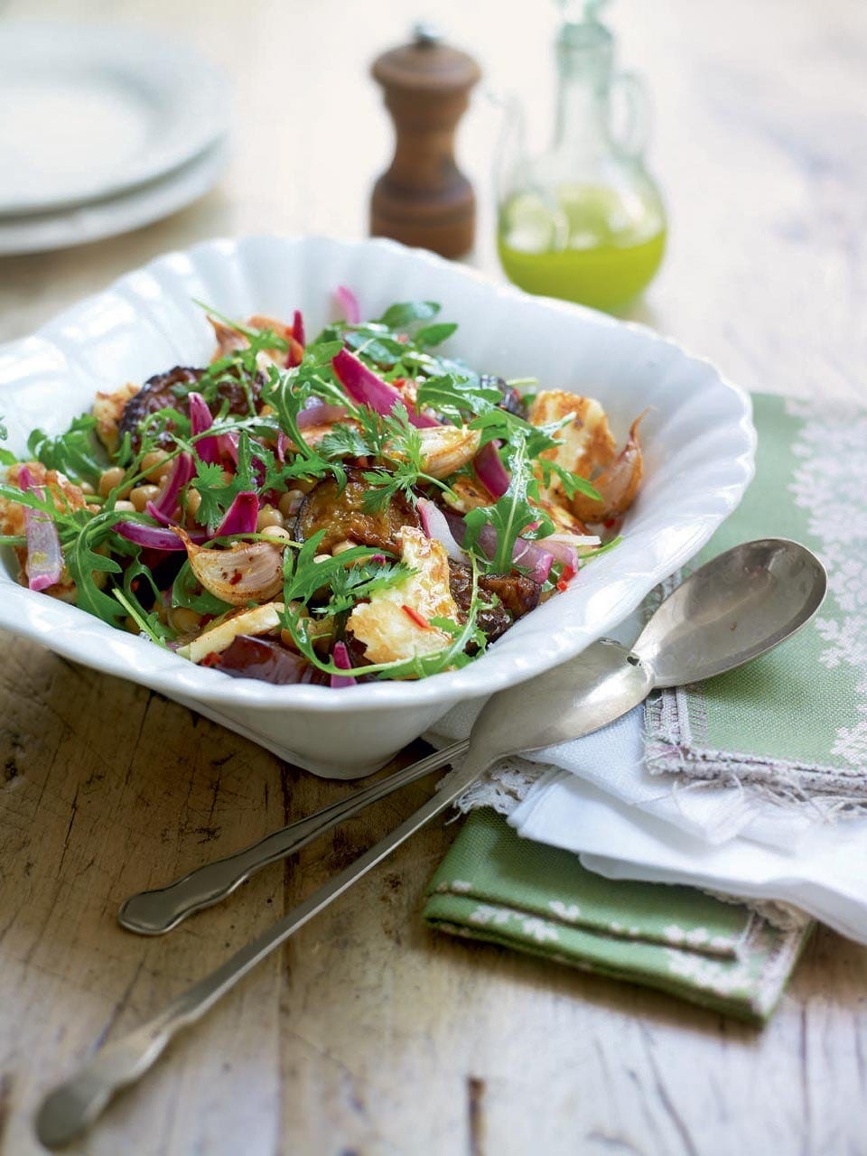 Middle Eastern chickpea and aubergine salad recipe | delicious. magazine