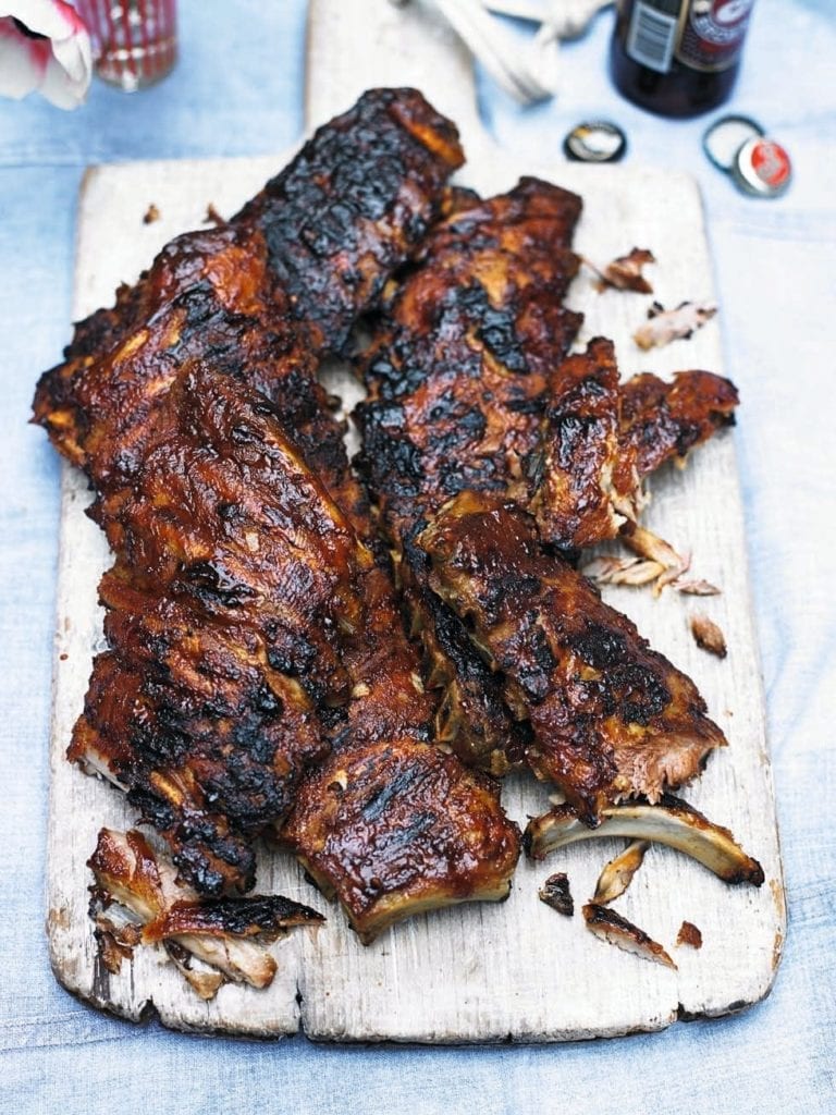 Slow-roast baby back ribs with bourbon barbecue glaze