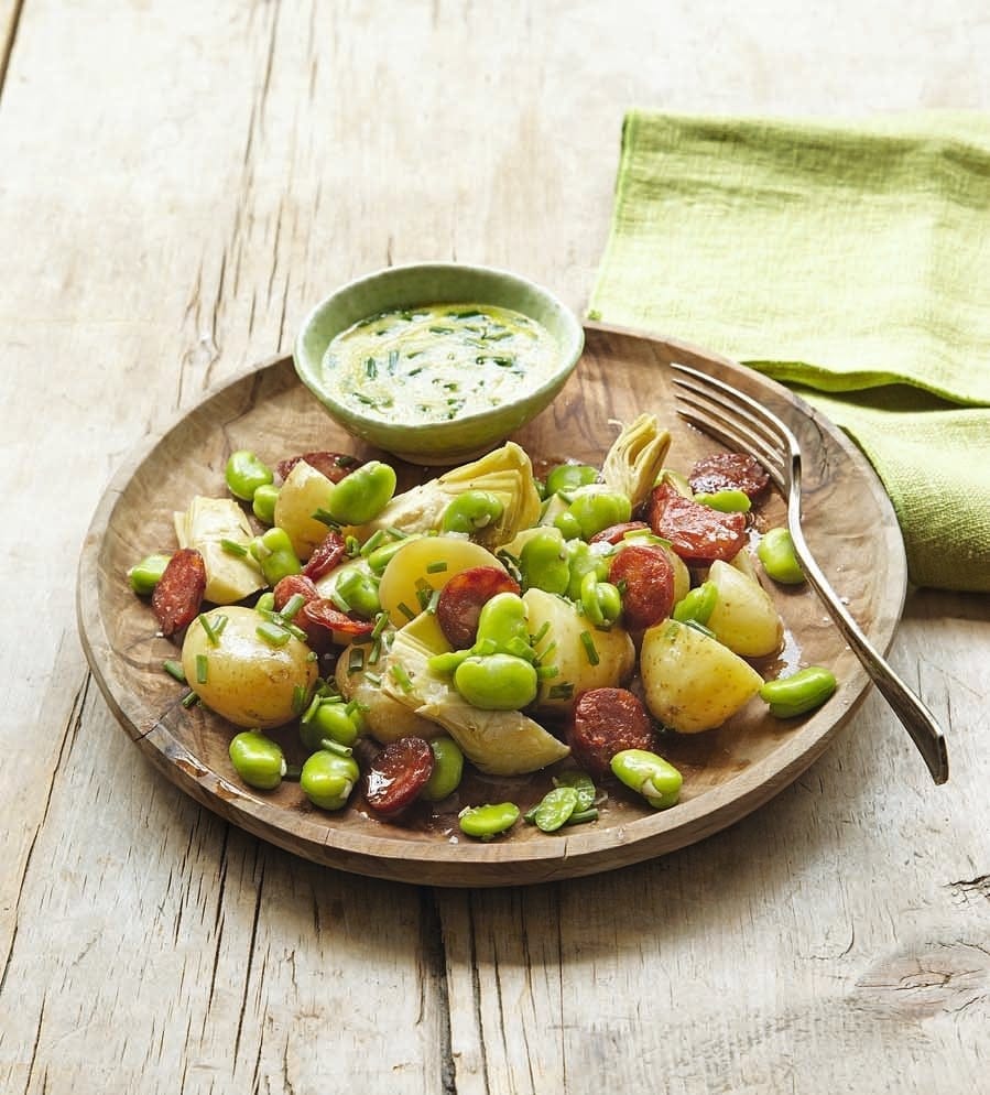 New potato and chorizo salad recipe | delicious. magazine