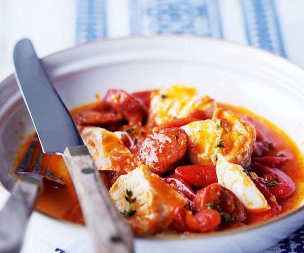 Spanish cod and chorizo stew