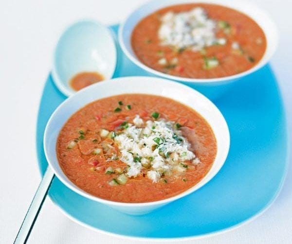 Gazpacho with crab meat