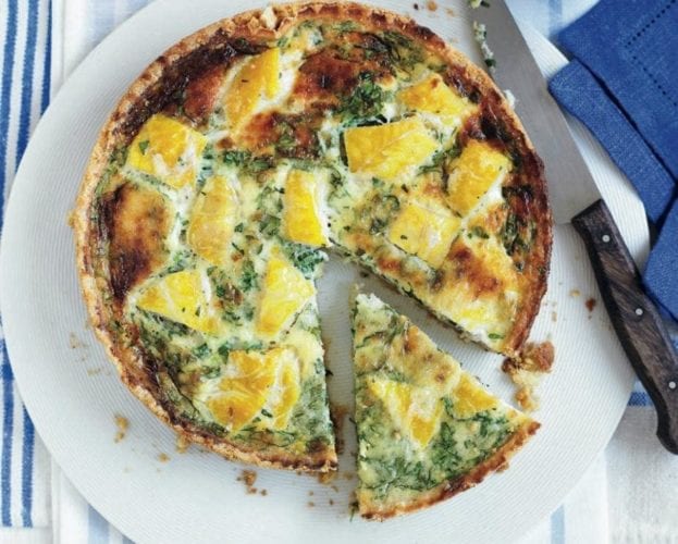 Smoked haddock and watercress tart