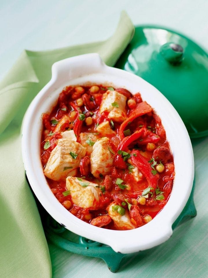 Cod and chorizo stew