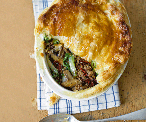 Chinese spiced beef pie