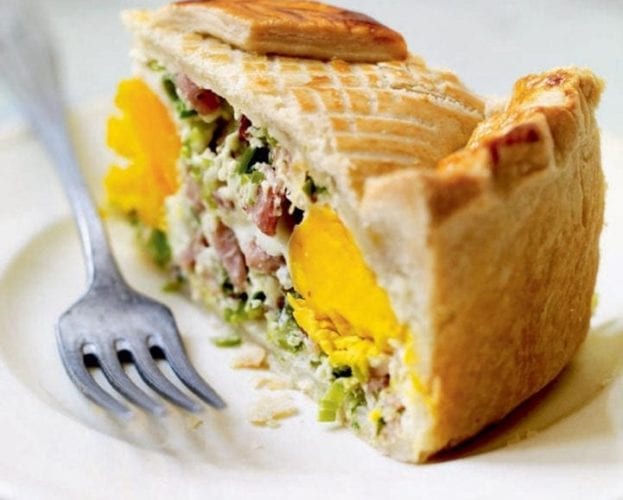 Egg and bacon pie