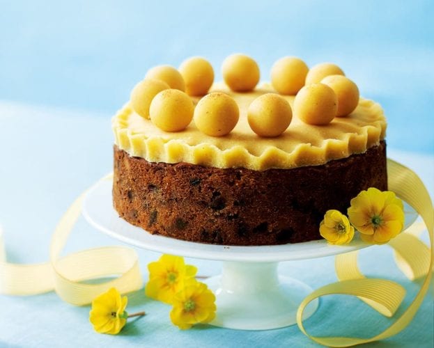 pear and apricot simnel cake