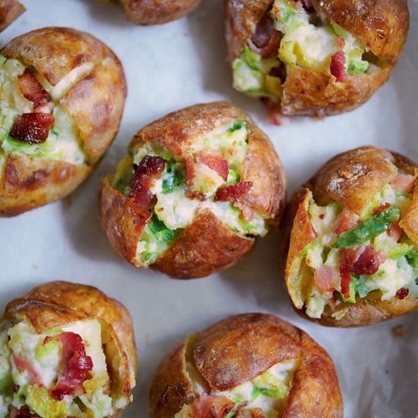 Bubble and squeak jacket potatoes