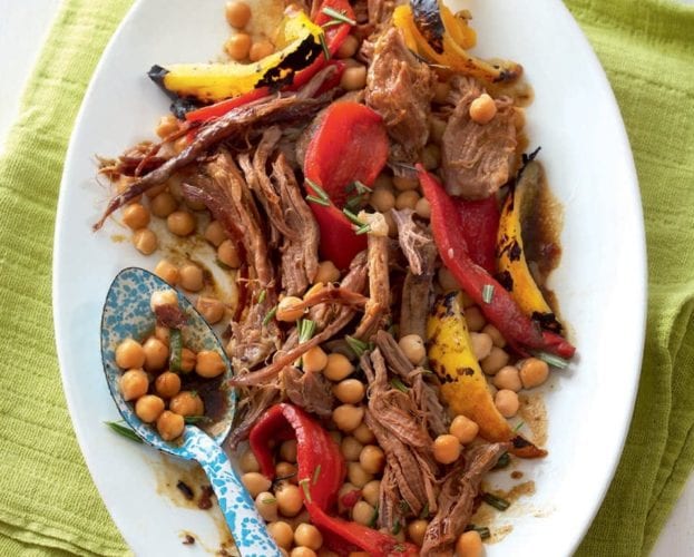 Warm lamb and chickpea salad