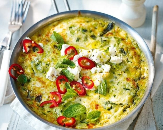 Courgette and feta filo triangles