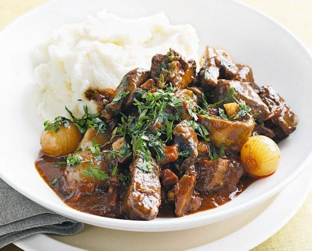 Italian braised beef stew in red wine