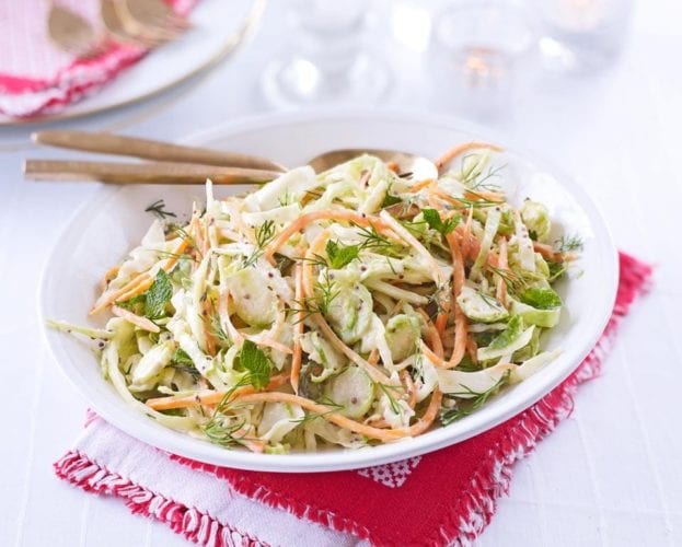Warm cabbage and pancetta slaw