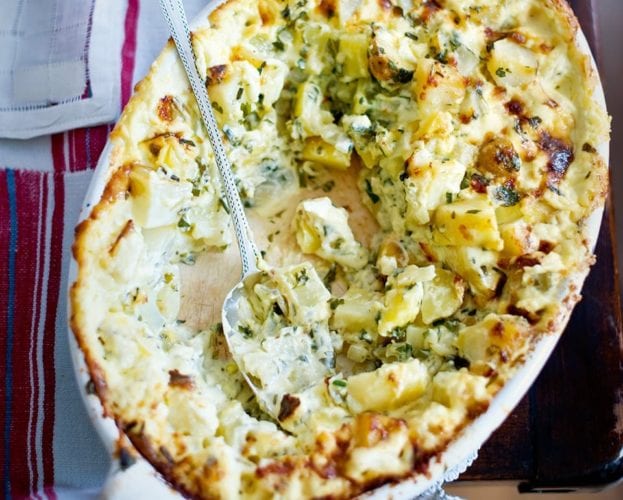 Potato and parsley gratin