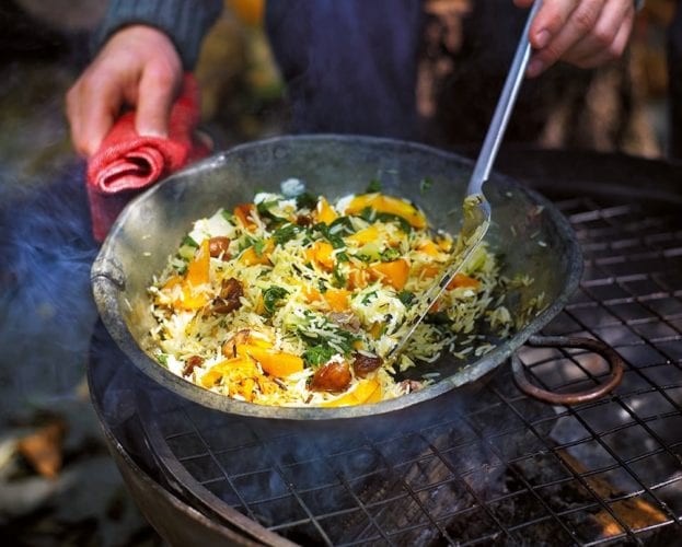 Baked basmati rice with squash and chilli