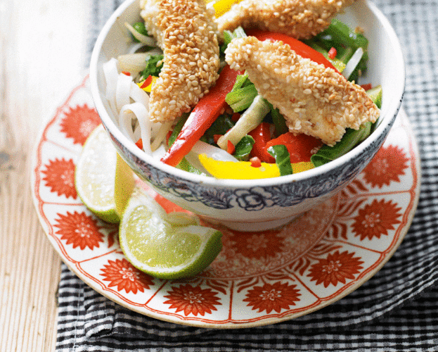 Sesame chicken stir-fry