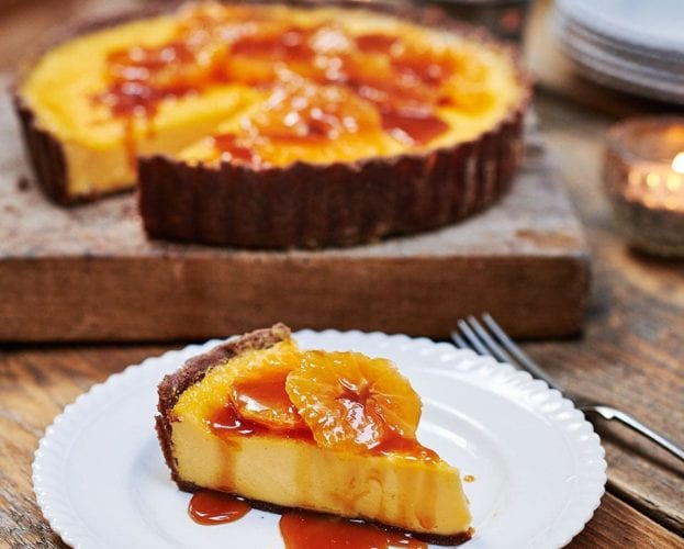 Orange cream cheese flans
