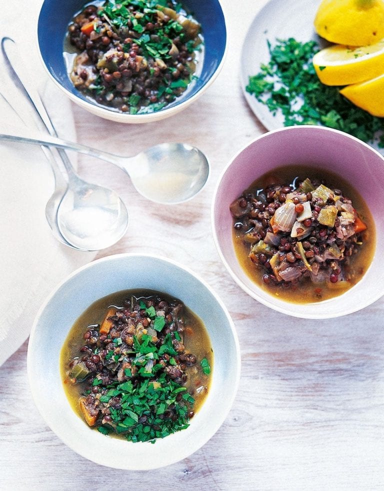 Lentil and herb soup