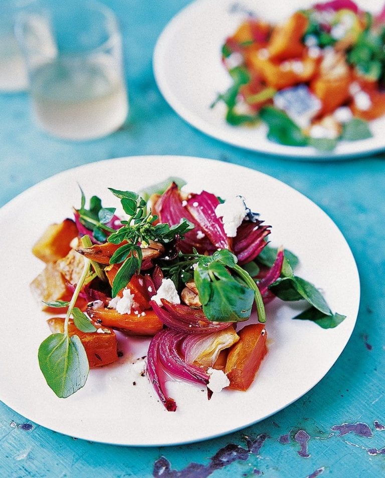 Sweet potato, rocket and goats cheese salad