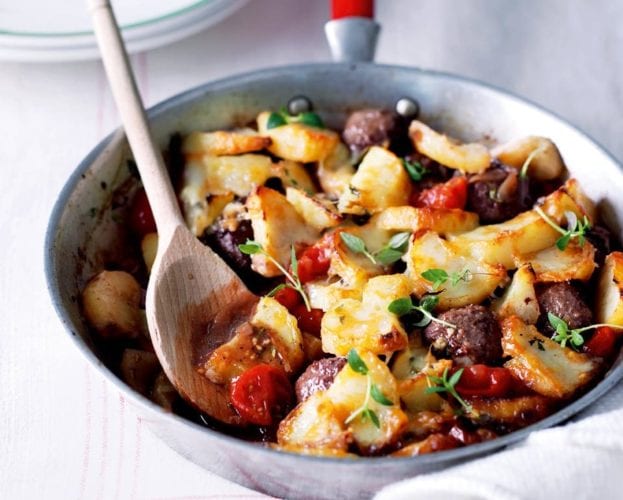 Frying pan meatball hotpot