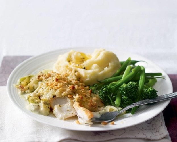 Fish and leek bake
