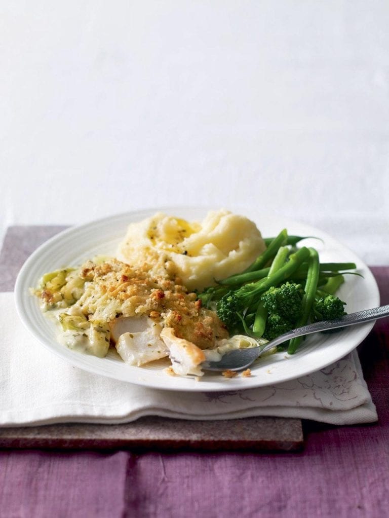 Fish and leek bake