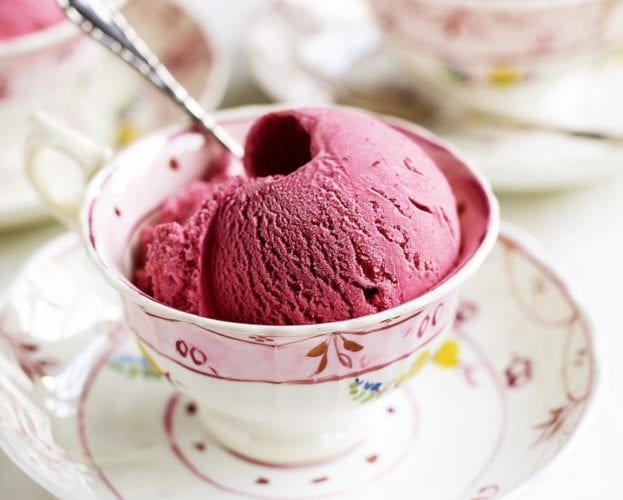 Damson and clotted cream ice cream