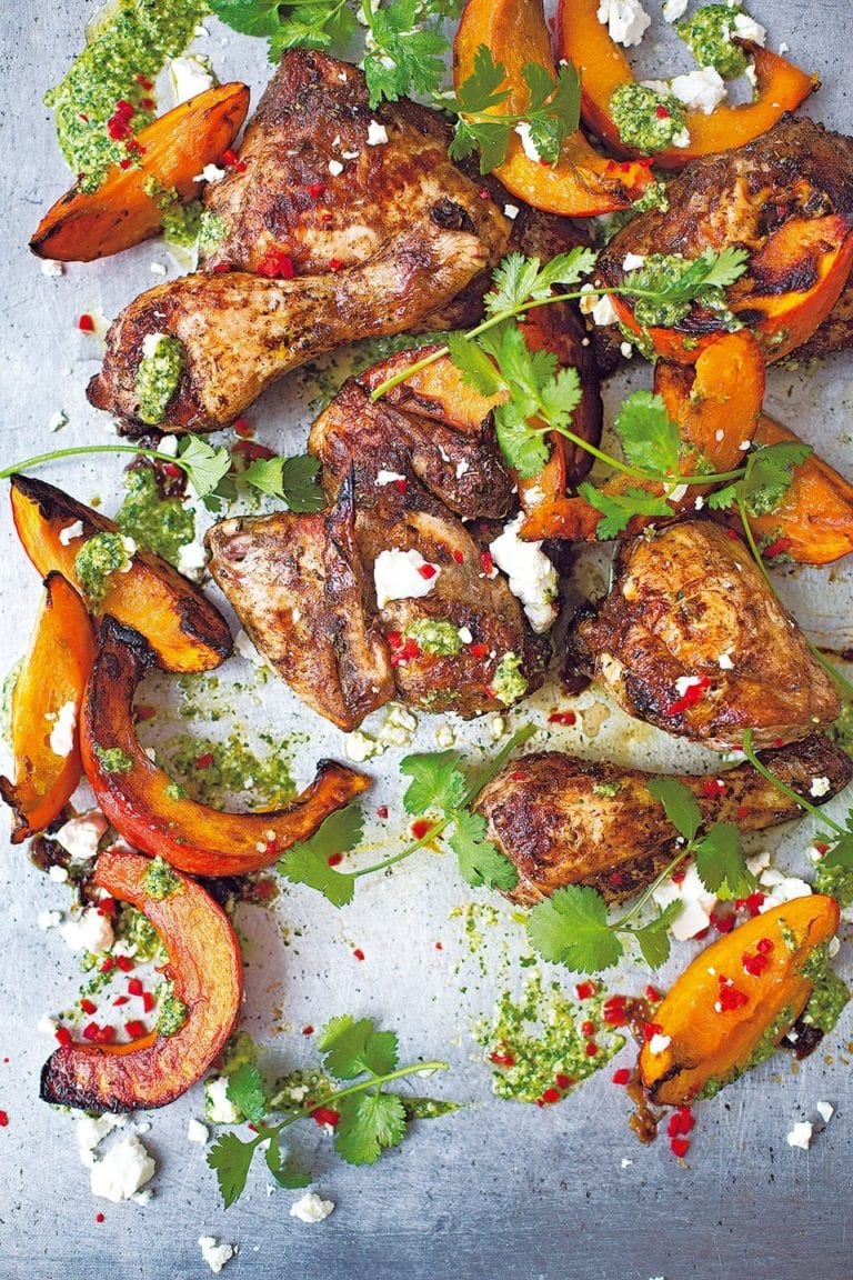 Diana Henry’s Mexican chicken and pumpkin with pepita pesto