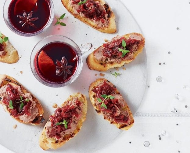 Chicken liver crostini