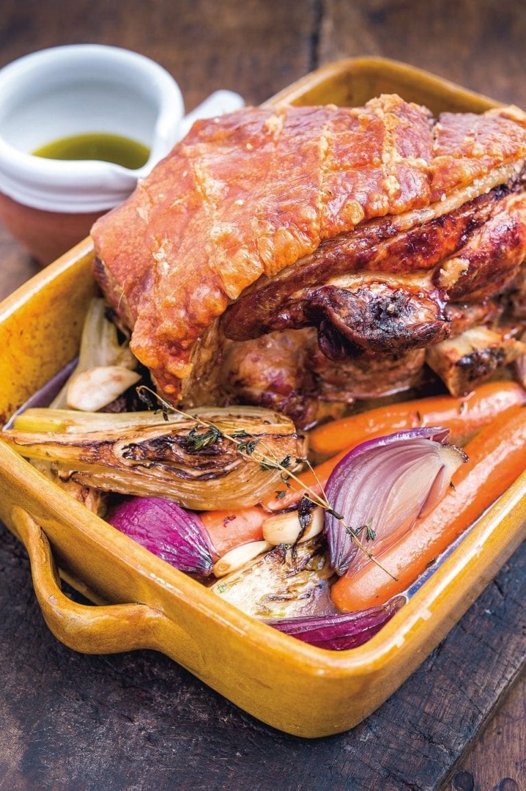 Slow-roast pork with anchoïade