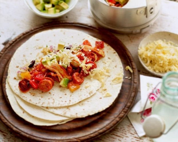 Maple and chilli pork wraps with smoky mayo