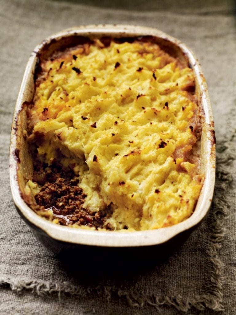 Bengali-spiced cottage pie with parsnip mash topping