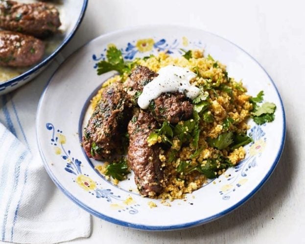 Beef koftas with herb couscous