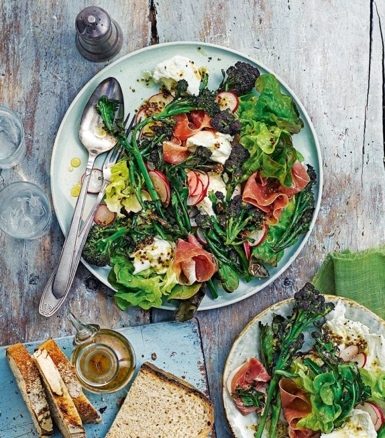 Quick parma ham and mozzarella salad