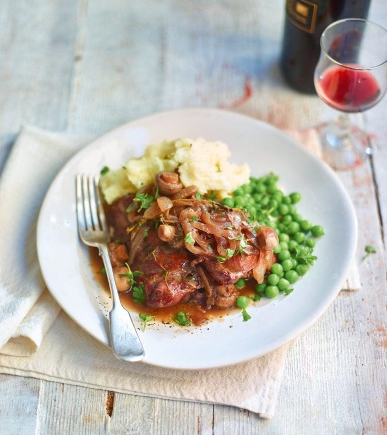 Simple coq au vin