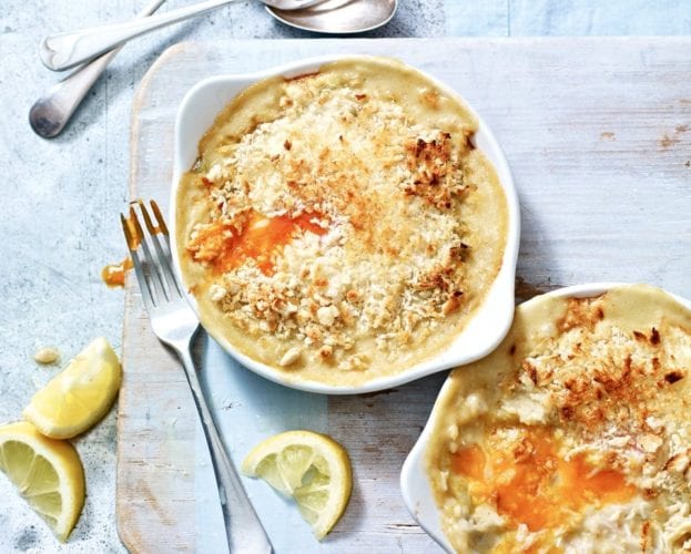 Baked egg and crab recipe