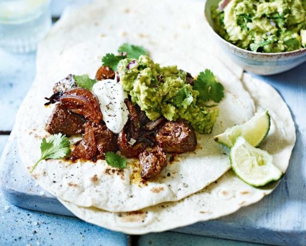 Mexican-style pork wraps