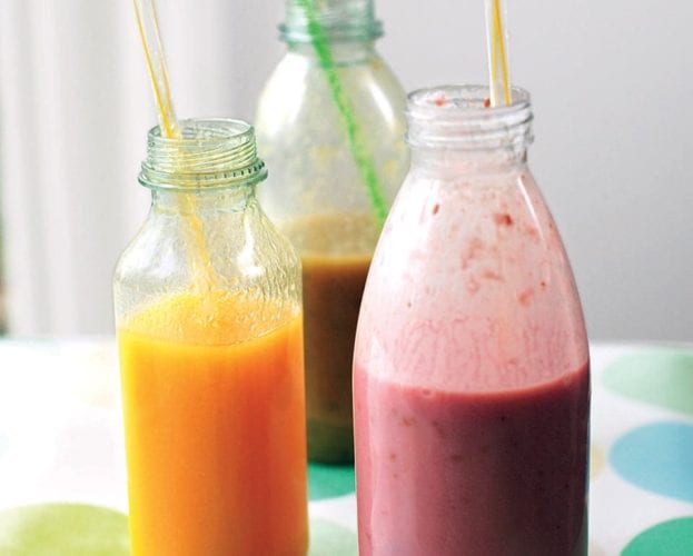 Papaya and banana smoothie