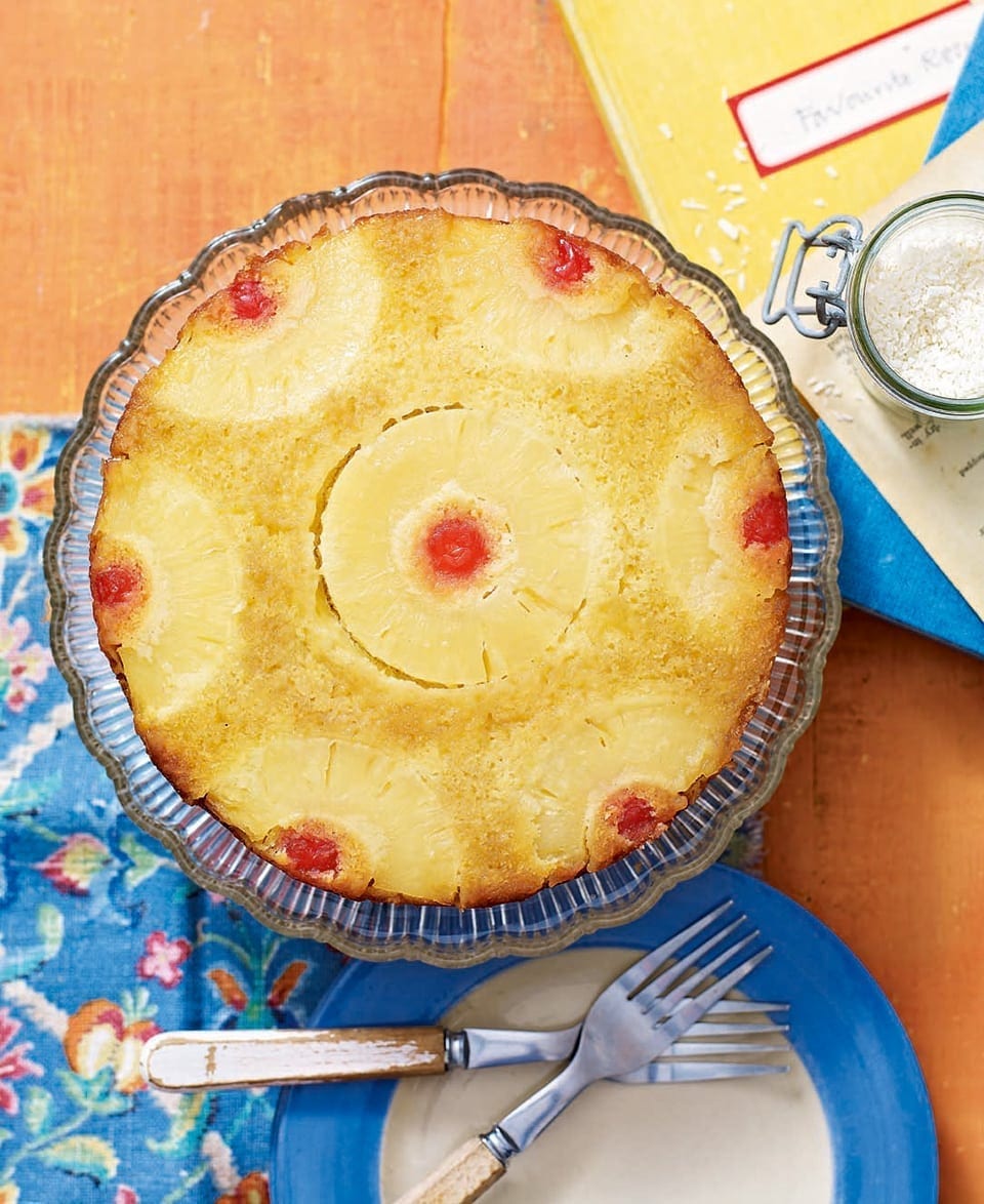 Tropical pineapple upside-down cake recipe | delicious. magazine