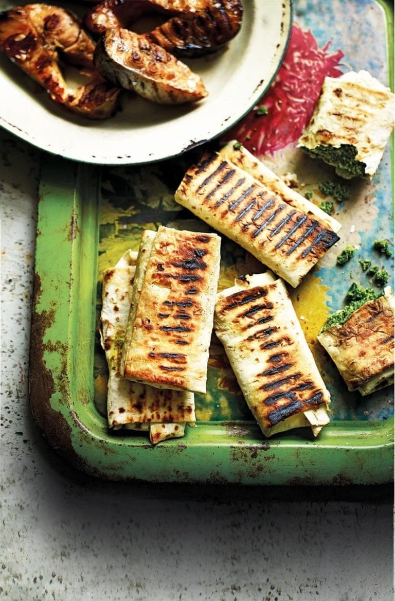 Caucasian barbecue flatbreads