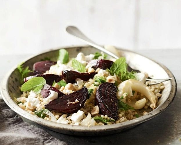 Roasted garlic and thyme beetroot
