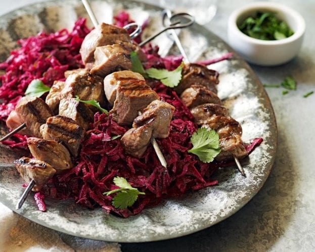 Moroccan shish sesame skewers